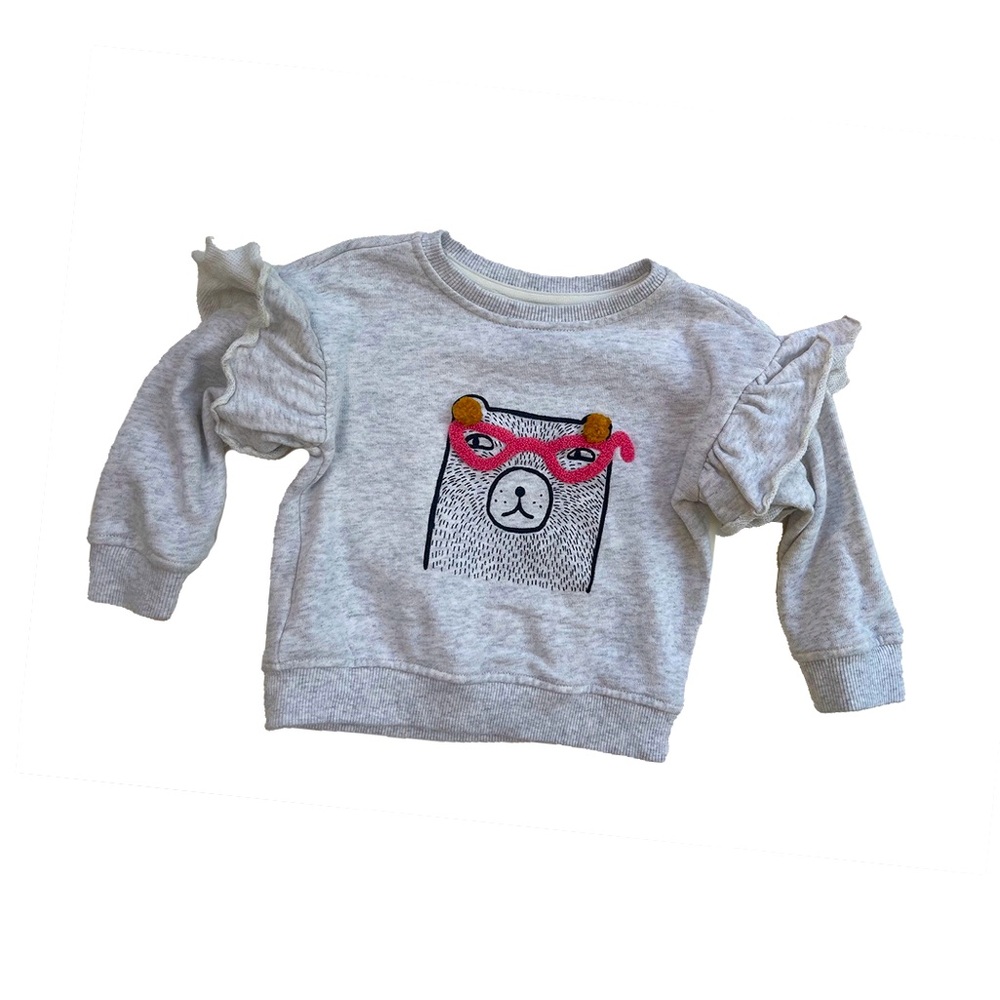 Art Class Spectacle Critter Ruffle Sweatshirt 18mo